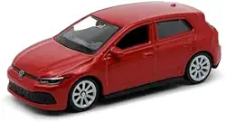 Miniatura - 1:64 - Volkswagen Golf 8 GTI - Vermelho - California Minis - Welly
