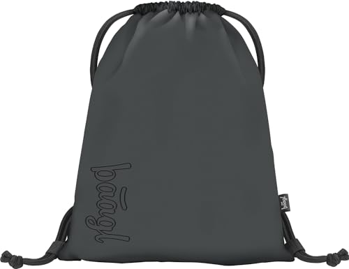 Baagl Schulrucksack Set Jungen Mädchen 3 Teilig, Schultasche ab 3. Klasse, Grundschule Ranzen mit Brustgurt, Ergonomischer Schulranzen (Darkness)