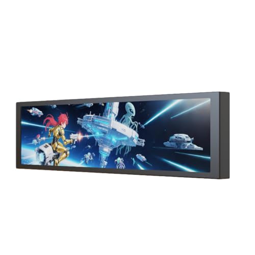 Image of Tangxi 9.2inch Computer Case Secondary Screen, Horizontal and Vertical Themes, 1920x462 FHD PC Temperature Display USB Mini Screen with Landscape Portrait Mode (Black)
