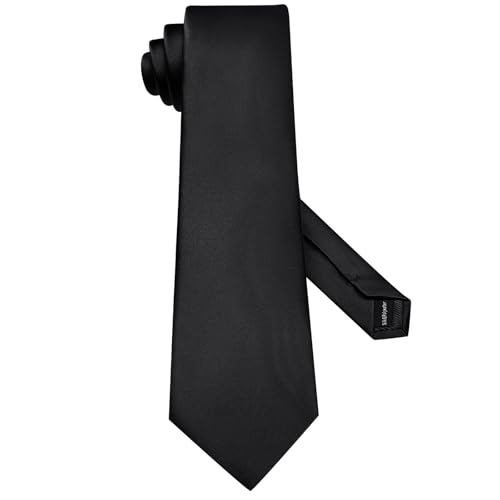 Image of Hi-Tie 5Pcs Mens Solid Color Silk Tie Satin Pretied Bowtie Lapel Pin for Men Handkerchief Cufflink Wedding Gift Box