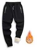 STICKON Fleece Sweatpants Men Winter Warm Sherpa...