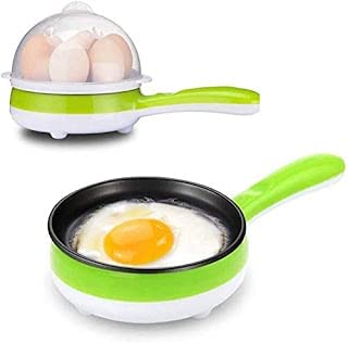 KLIVE 2 in 1 -Multifuctional Steaming Device Egg pan Frying Egg Boiling Roasting Heating Electric Mini Egg Boiler Poacher & Steamer Electric Automatic (Multi Color)-picture-24