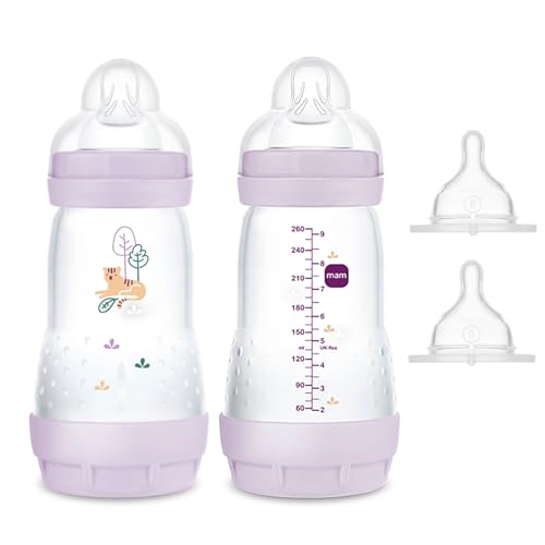 Kit de démarrage anti-coliques MAM Sparset III avec biberon 260 ml et 2 tétines 0