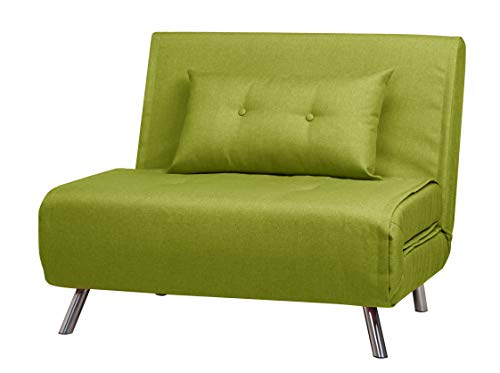 Preisvergleich Produktbild ARTDECO Schlafsessel Jugendsessel Gästebett Como Klappsessel Stoff grün groß