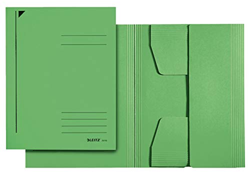 Leitz Jurismappe Hochwertige A4 Dokumentenmappe Flügelmappe bis zu 250 Blatt Perfekt für Unterwegs oder als Umlaufmappe 100% Recycling Karton Blauer Engel Grün 39240055