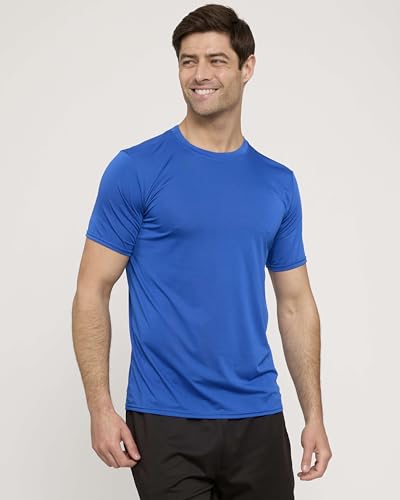 Image of Real Essentials 5 Pack: Men's Dry-Fit Moisture Wicking Active Athletic Performance Crew T-Shirt
