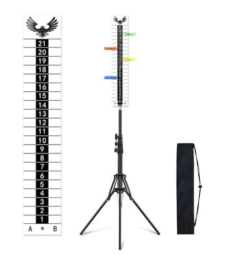Scoreboard with Eagle Graphic, Being Collapsible & Sturdy Corn Hole Scoreboard Stand, Very Portable and Easy to Set up, Score Keeper for Yard Games, Tailgate Parties