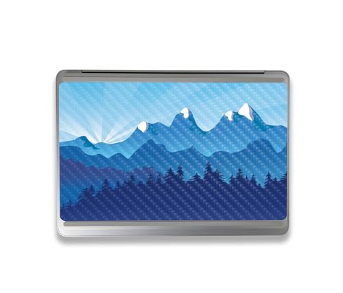 Image of MightySkins Carbon Fiber Skin Compatible with Microsoft Surface Laptop Studio 2 (2023) Full Wrap Kit - Blue Mountains | Protective Durable Textured Carbon Fiber Finish | Made in The USA