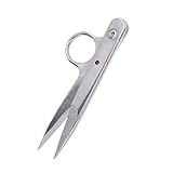 SIXRUN Fadenschneidende Edelstahlschere Zum Nähen und Sticken mit Ergonomischem Griff für Schneider, Bastler und Stoffhändler