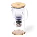 Produktbild Lotus Vita ENYA Glas-Filterkanne mit Bambusdeckel (Blume des Lebens auf dem Glas)