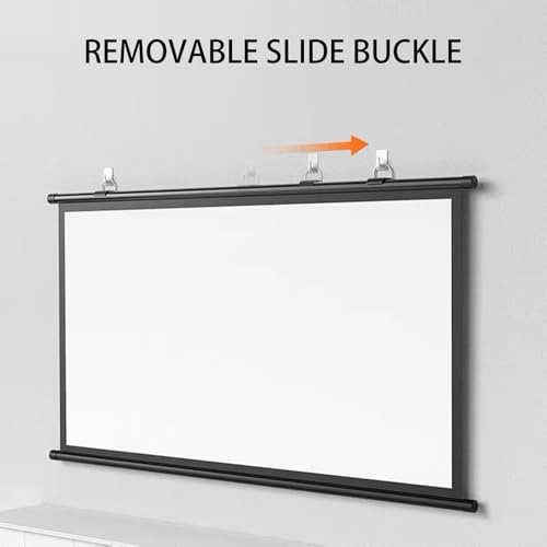 Pantalla de proyección manual 71 pulg 16:9 para hogar miniatura 2