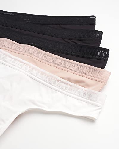 Lucky Brand Women's Thong Panties 10Pack3