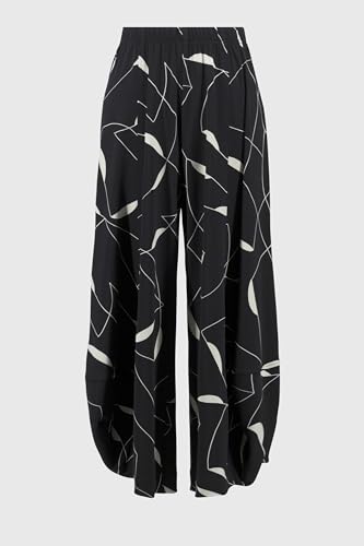 Women's Silky Knit Geometric Print Culotte Pants4