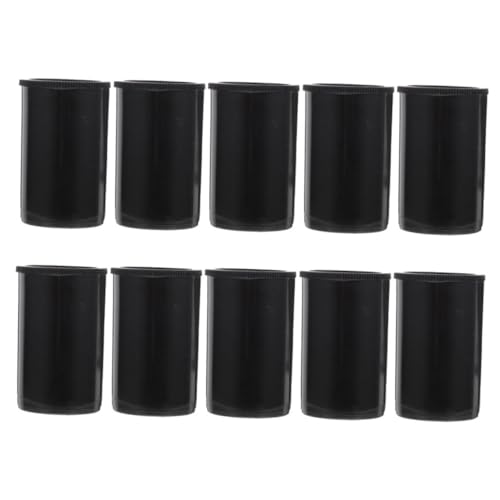 WOONEKY 10pcs Film Box Camera Reel Canister Film Canisters Black Empty Camera Reel Container Film Canisters Case Film Canisters with Caps Camera Film Canister Plastic Bait Box Bulk