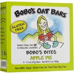 Bobo's Barras de avena - Pastel de manzana - Sin gluten - Caja de 6 - 1.3 oz.