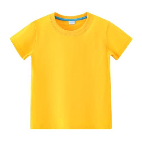 Image of AMIYAN Toddler T Shirts Boys Girls Basic Tee Summer Cotton T-Shirts Crewneck Short Sleeve Shirts for Kids 2-7Y