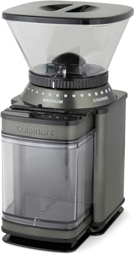 Cuisinart Coffee Grinder, Electric One-Touch Automatic Burr Coffee Grinder with 18-Position Grind Selector, Cup Size Selector for 4 – 18 Cups, Black Stainless Steel