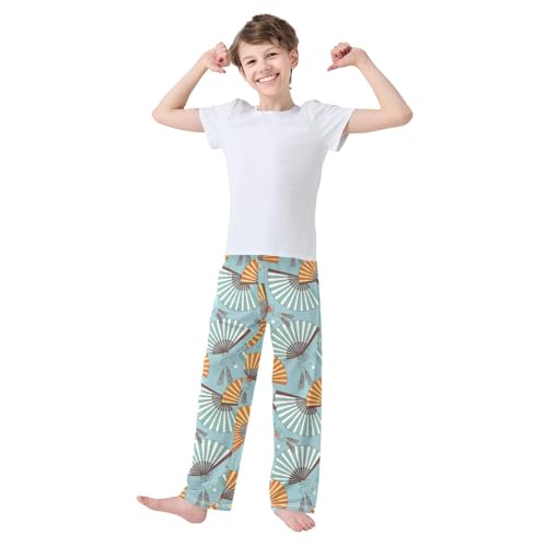 Fans Asian Traditional Boys Pants for Kids Jogger Pants with Pockets S-XL2