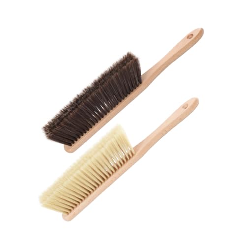 EXAOMBLE Practical Bed Brush Wooden Handle Small Cleaning Brush for Dust Removal Clean Brush