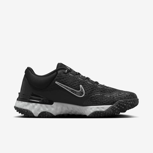 Nike Alpha Huarache Elite 4 Turf Women's Softball Shoes (DV0496-001, Black/Pure Platinum/Iron Grey) Size 123