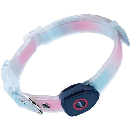 Collar de perro LED, collar de seguridad iluminado recargable por USB, collar impermeable brillante para mascotas, 2 cm de ancho, para perros pequeños, medianos y grandes