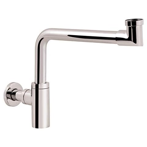 Sanitop-Wingenroth Design Siphon unterfahrbar für Waschtische in chrom | Raumsparender Röhrensiphon in 1 1/4 AG x 32 mm | Geruchsverschluss für Waschbecken | aus verchromten Metall | 22307 2 Cover