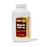 Rugby Niacin 500mg - Vitamin B3 Supplement for Men and Women - 1,000 Tablets (1-Pack)