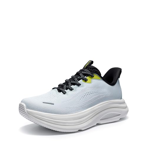 ALLSWIFIT Women's Slip On Walking Shoes Hands-Free Cushion Running Tennis Comfortable Arch Support Gym Workout Athletic Fashion Sneakers StediCloud,Size 8,Light Blue,SARS26003W