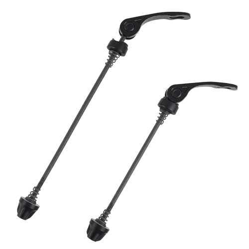 Vxiwscy Set de Serrage Rapide pour Vélo - Brochettes Avant et Arrière, Noir, Compatible avec VTT, Vélo de Route et Trekking, en Fer et Alliage d'Aluminium,...