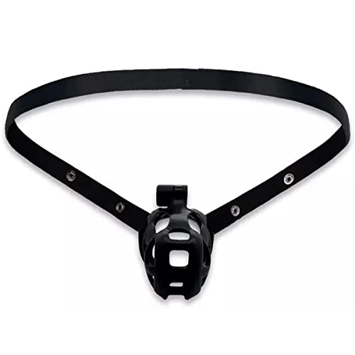QIODOUO Penis Cage Auxiliary Belt, Supportive Anti-Off Elastic Strap for Men's Chastity Lock (Strap ONLY, Chastity Device NOT Included) - Black