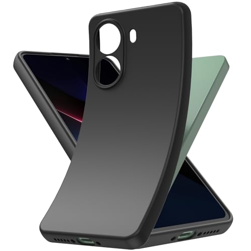 YESARMOR Schwarz Hülle Weiches Silikon Handyhülle - für Poco X7 Pro Handyhülle Stoßfeste Kratzfest Extra Dünn Schutzhülle