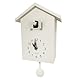 WALPLUS Elegante weiße Kuckucksuhr, modern, Vogelgesang, Kuckucksuhr, verstellbar, Schweizer Kuckucksuhr, batteriebetrieben, Kuckucksuhr, für die Dekoration von Haus, Wohnzimmer, Büro