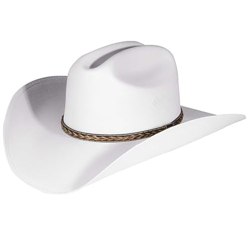 staol Wide Brim Cowboy Hat Knight Hat for Bachelorette Party Music Festival Versatile for Club Stage Bar Photo Props White, 1-5