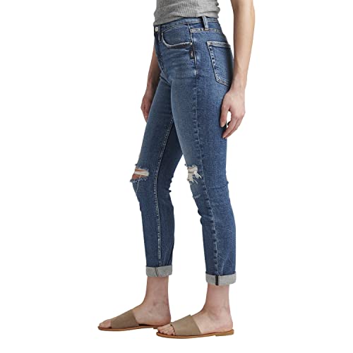 Silver Jeans Co. Women's 90s Boyfriend High Rise Slim Leg Jeans-Legacy2