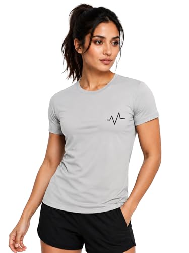 Image of 3Colors Women's Active Dry Fit Sports Active T-Shirt | Quick Dry Gym Workout Tee | Athletic Running Training Top-Active Signal