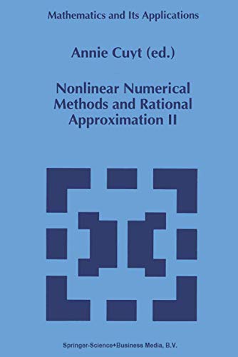 Nonlinear Numerical Methods and Rational Approximation II: 296 (Mathematics and Its Applications) view 2
