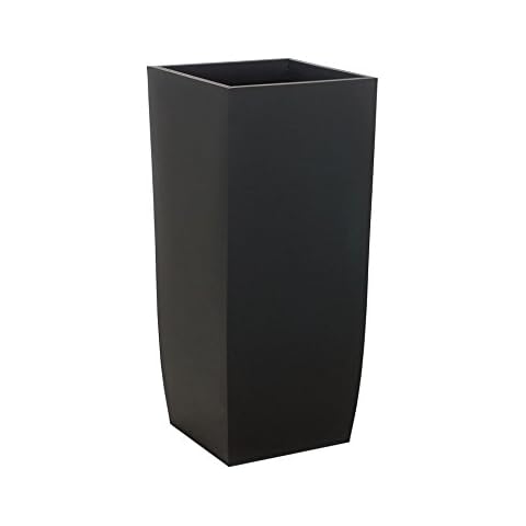 Vivanno Einzel Zink Blumenkübel Linea” 90cm Anthrazit inkl Bewässerungssystem Cover