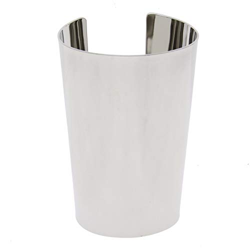 COLORFUL BLING Punk Alloy Hollow Geometric Smooth Polished Gold Hoop Open Cuff Wide Bracelet Bangle Wrist Jewelry for Women Lady2