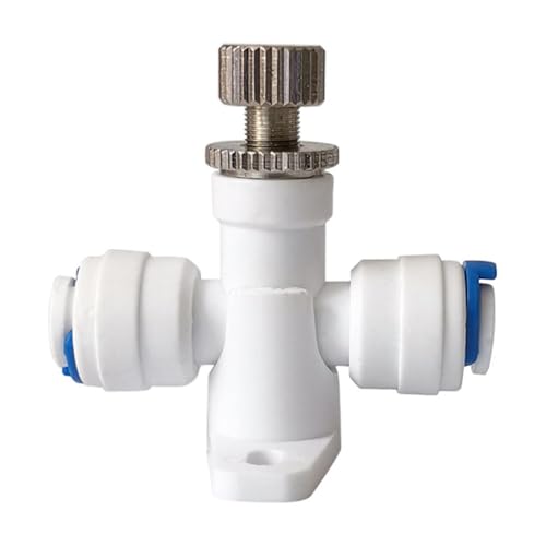 1 Needle Valve 1/4" Adjustable Precision Water Pressure Regulator Water Flow Control Regulator Pressure Reducer Restrictor Waterflow Speed Controller for RO System Hose Connector Fitting