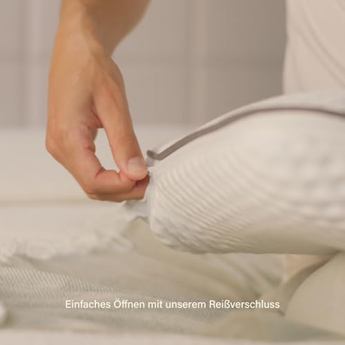 Emma Classic Stützkissen 70x40 – Ergonomisches Nackenkissen mit Memory Foam – Höhenverstellbares Kopfkissen für Seiten-, Rücken- & Bauchschläfer – Waschbarer Bezug, Atmungsaktiv