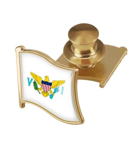 Image of vmcoatdu Country Flag Backs Locking Pin Keepers Locking Clasp Pin Badge International Travel Brooch Metal Alloy Souvenir Pin 0.75x0.7 Inch Small Pin