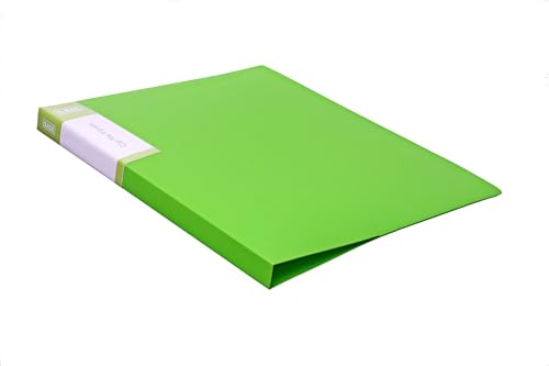 Image of Saya Report File Folder - A4 Size | Professional Presentation Folder with Chrome Lever Clip, Inside Pocket, and Punchless Design | 2-Pack for School, Work, and Home Organization (A4, P Green)