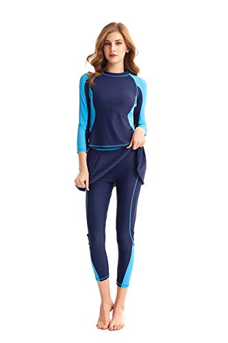 Modest Swimwear for Women Long Sleeve Swimsuit Burkini Modesty Swimming Costume Rash Guard Surfing Suit Beachwear
