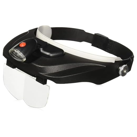 Carson Optical Pro Series MagniVisor Deluxe Head-Worn LED Lighted Magnifier with 4 Different Lenses (1.5X, 2X, 2.5X, 3X) (CP-60), Black, 4-Inch