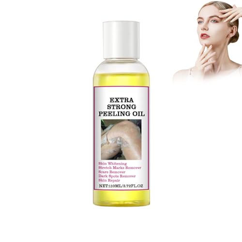 Aceite exfoliante amarillo extra fuerte, 110 ml de aceite exfoliante amarillo para piel Du-Nkle, gel exfoliante de gel exfoliante, aceite exfoliante amarillo para aclarar el cuerpo, callosidades