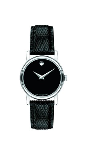 MOVADO 腕時計(クォーツ) シルバー/ブラック Movado Museum Classic Quartz Black Dial Black Leather Strap