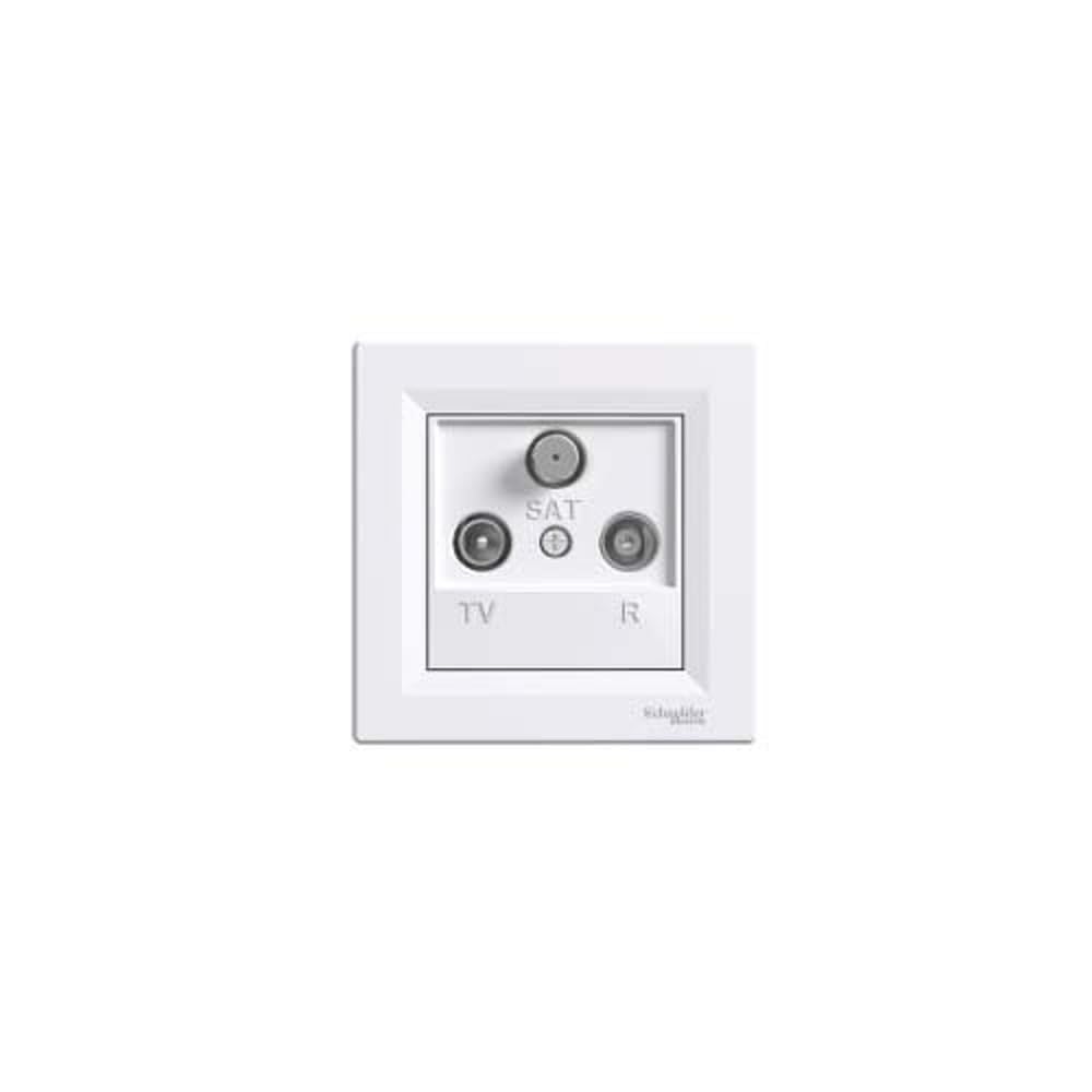 Schneider Electric eph3500221 Toma tv-r-sat Intermediate, White