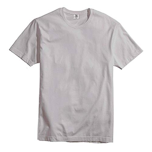 Kit Com 5 Camisetas Slim Masculina Básica Algodão Part.B (Rosa, Branco, Azul, Cinza e Verde, G)