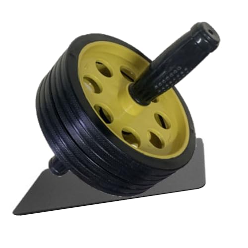 Image of Instafit AB Roller Wheel for Men and Women for Abdominal Exercise Core Workouts with Knee Mat (Multicolor) (Light yellow)