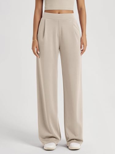 Image of ODODOS Modal Soft Wide Leg Pants for Women High Waist Casual Relaxed Pants with Pockets-27 /29 inch / 31 inch Inseam